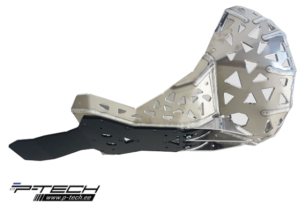 Skid plate with exhaust guard and plastic bottom for GasGas EC and XC 2018-2020.