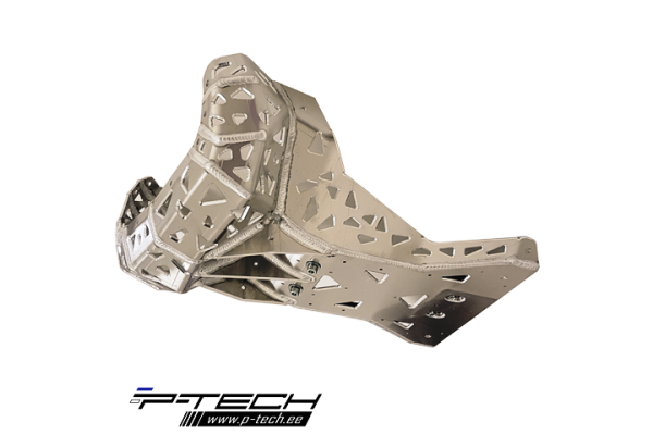 Skid plate with exhaust pipe guard for Gasgas GP 2018-2020 and Rieju 2021-2022.