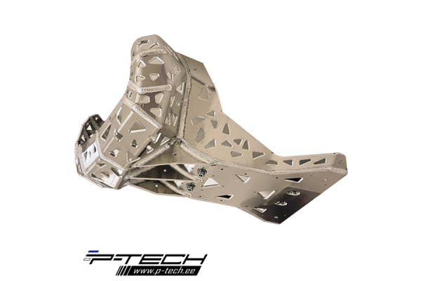 Skid plate with exhaust pipe guard for Rieju 250, 300