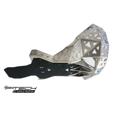 Skid plate with exhaust pipe guard and plastic bottom for Rieju 250, 300.