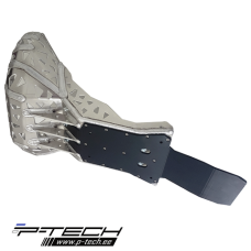 Skid plate with exhaust guard and plastic bottom for Husqvarna TE TPI 2017-2019.