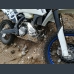 Skid plate with exhaust guard and plastic bottom for Husqvarna TE TPI 2017-2019.