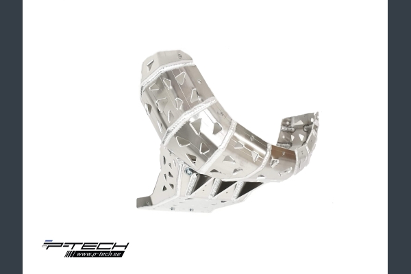 Skid plate with exhaust guard for Yamaha.