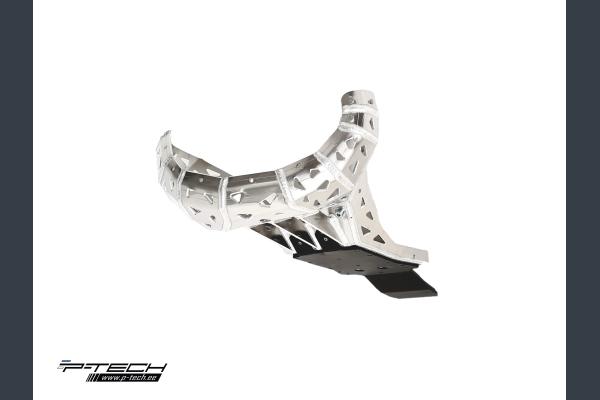 Skid plate with exhaust guard with plastic bottom for 2T KTM, Husqvarna, Gasgas 2024-2025.