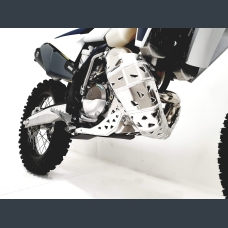 Skid plate with exhaust guard and plastic bottom for KTM EXC 150 and Husqvarna TE 150 2020-2023