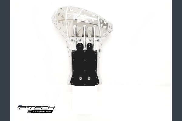 Skid plate with exhaust guard and plastic bottom for KTM EXC / XC-W 2024.
